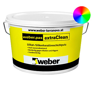 Штукатурка силикат-силиконовая Weber Pas ExtraClean 1,5 мм Короед 25 кг – 1