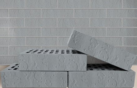 Кирпич облицовочный серый одинарный Терра Терекс – 1