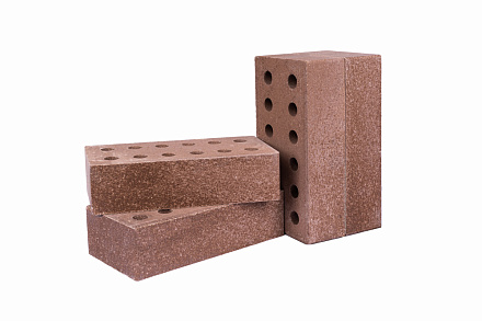 Кирпич гиперпрессованный одинарный Коричневый Топаз гладкий СПК – 4