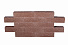 Кирпич гиперпрессованный одинарный Коричневый Топаз рустированный ложок СПК – 4
