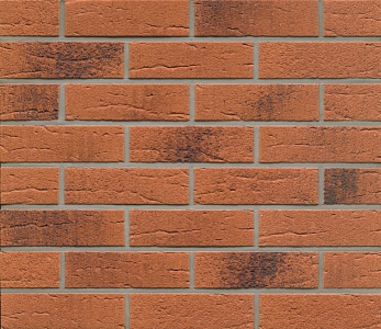 Плитка фасадная клинкерная Feldhaus Klinker R228NF9 Terracota rustico carbo рельефная,240x71x9 – 1