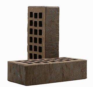 Кирпич облицовочный Темно-коричневый одинарный скала алмаз ЖКЗ – 8