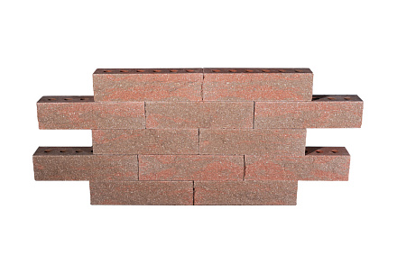 Кирпич гиперпрессованный одинарный Терракотовый Обсидианрустированный угол СПК – 3