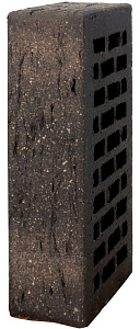 Кирпич облицовочный Графитовый с посыпкой одинарный рустик – 2