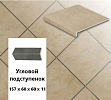 Клинкерный угловой подступенок Stroeher KERAPLATTE ASAR 635 gari, 157х60х60х11  – 1