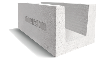 Блок газосиликатный U-образные Д500 500х250х300 ГРАС – 1