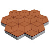 Тротуарная плитка Steinrus Ромб оранжевый, гладкая, 60 мм – 1