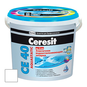 Затирка эластичная Ceresit CE А 40 белая 2 кг – 1