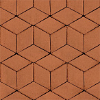 Тротуарная плитка Steinrus Ромб оранжевый, гладкая, 60 мм – 2