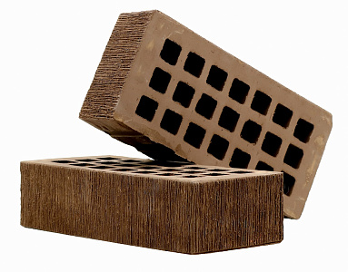 Кирпич облицовочный Темно-коричневый одинарный бархат ЖКЗ – 7