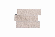 Кирпич гиперпрессованный одинарный Белый Кварц рустированный ложок СПК – 2