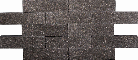 Кирпич гиперпрессованный брусок Черный Оникс рустированный угол СПК – 1