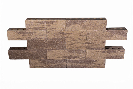 Кирпич гиперпрессованный одинарный Желтая Яшма рустированный ложок СПК – 4