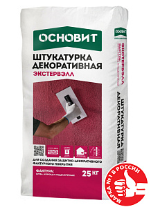 Штукатурка декоративная Основит Экстервэлл OS-1.5 WK Короед белая 25 кг  – 2
