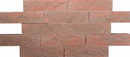 Кирпич гиперпрессованный брусок Терракотовый Обсидиан рустированный угол СПК – 1