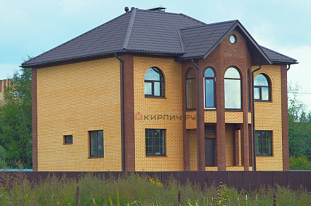 Кирпич облицовочный янтарь гладкий ИК-2 М-150 Голицыно – 2