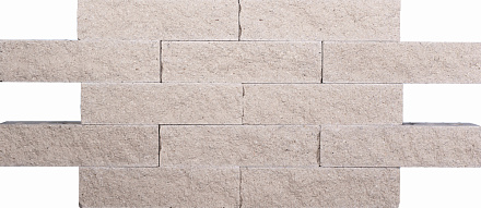 Кирпич гиперпрессованный брусок Белый Кварц рустированный угол СПК – 1