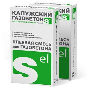 Клей для блоков Калужский газобетон 25 кг Зимний с ПМД – 1