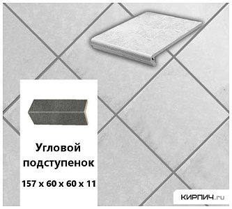 Клинкерный цоколь  Stroeher KERAPLATTE AERA T 707 smoke, 157х60х60х11  – 1