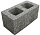 Блок керамзитобетонный стеновой Д 800 двухпустотный 390х188х240 – 1