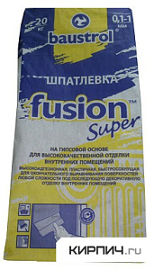 Шпаклевка цементная  Baustrol Fusion Super  белый 20 кг – 1