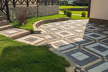 Тротуарная плитка Лувр 400х400х60 серый – 5