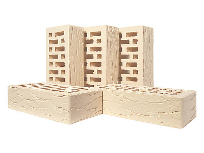 Кирпич облицовочный белый PRO одинарный рустик ЖКЗ – 3