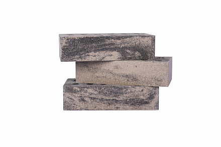 Кирпич гиперпрессованный одинарный Серый Обсидиан гладкий СПК – 7