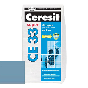 Затирка для узких швов Ceresit CE33 Super №85 серо-голубая 2 кг – 1