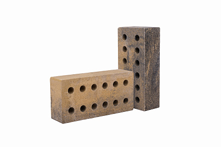 Кирпич гиперпрессованный одинарный Темный Янтарь гладкий СПК – 4