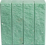Кирпич гиперпрессованный одинарный Зеленый Премиум рустированный ложок – 2