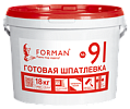 Шпатлевка готовая для внутренних работ Forman 91 белая, 18 кг – 1