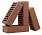 Кирпич облицовочный коричневый одинарный гладкий М150 ЛСР – 14
