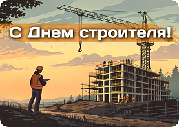 Поздравляем с днем строителя!