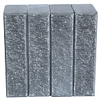 Кирпич гиперпрессованный одинарный Черный Премиум рустированный ложок – 6