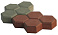 Тротуарная плитка Соты 200х100х60 коричневый п/п бц – 2