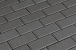 Тротуарная плитка 342 МЗ Брусчатка 200х100х60 Темно-серый  – 1