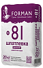 Шпатлёвка цементная серая Forman 81 серая, 20кг  – 1