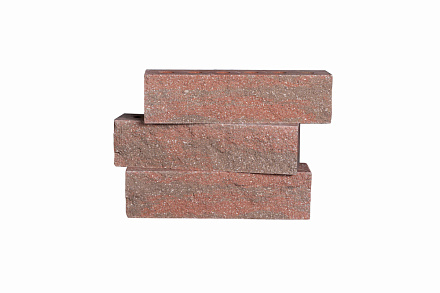 Кирпич гиперпрессованный одинарный Терракотовый Обсидианрустированный угол СПК – 2