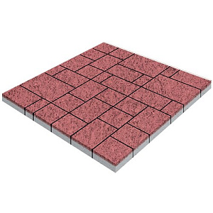 Тротуарная плитка Steinrus Инсбрук Альпен винный, гладкая, 60 мм – 1