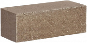 Кирпич гиперпрессованный полуторный М-250 коричневый рустированный ложок  – 1