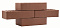 Кирпич облицовочный коричневый одинарный гладкий М150 ЛСР – 13