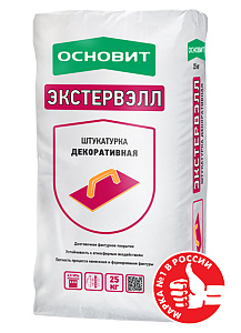 Штукатурка декоративная Основит Экстервэлл OM-2.5 WK Короед цвет 14010 25 кг  – 1