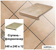 Клинкерная ступень-флорентинер Stroeher KERAPLATTE AERA 750 rubeo, 340х240х12  – 1