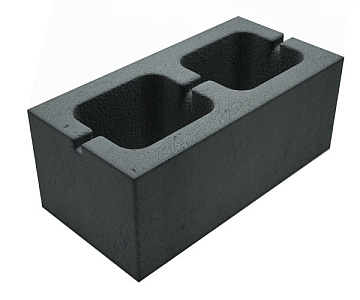 Блоки керамзитобетонный стеновой Д1000 2-х пустотные 390х190х188 – 2