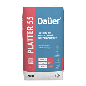 Наливной пол универсальный быстротвердеющий PLATTER® 55 DAUER, 20 кг – 1