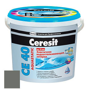 Затирка эластичная Ceresit CE А 40 антрацит 2 кг – 1