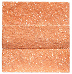 Кирпич гиперпрессованный полуторный М-250 оранжевый рустированный ложок  – 4