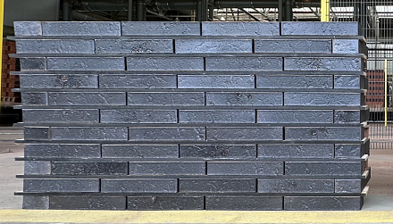 Кирпич облицовочный Черный сатин Премиум Slim Красная Гвардия – 1