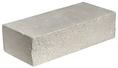 Кирпич гиперпрессованный одинарный М-250 серый рустированный ложок  – 1